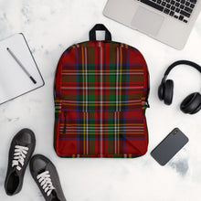 Load image into Gallery viewer, ROYAL RED TARTAN PLAID Backpack
