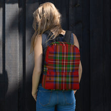 Load image into Gallery viewer, ROYAL RED TARTAN PLAID Backpack