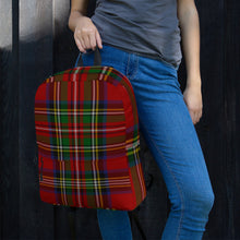 Load image into Gallery viewer, ROYAL RED TARTAN PLAID Backpack