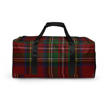 Load image into Gallery viewer, ROYAL RED TARTAN PLAID Duffle bag