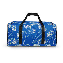 Load image into Gallery viewer, BLUE AND WHITE FLORAL Duffle bag