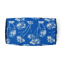 Load image into Gallery viewer, BLUE AND WHITE FLORAL Duffle bag