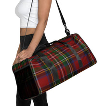 Load image into Gallery viewer, ROYAL RED TARTAN PLAID Duffle bag