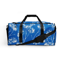 Load image into Gallery viewer, BLUE AND WHITE FLORAL Duffle bag
