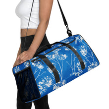 Load image into Gallery viewer, BLUE AND WHITE FLORAL Duffle bag