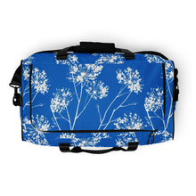 Load image into Gallery viewer, BLUE AND WHITE FLORAL Duffle bag