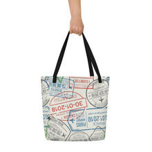 Load image into Gallery viewer, TRAVEL All-Over Print Large Tote Bag