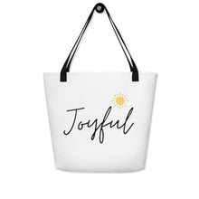 Load image into Gallery viewer, JOYFUL All-Over Print Large Tote Bag
