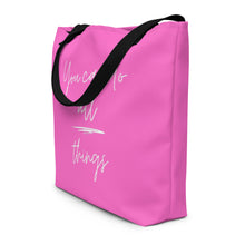 Load image into Gallery viewer, YOU CAN DO ALL THINGS All-Over Print Large Tote Bag
