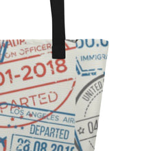 Load image into Gallery viewer, TRAVEL All-Over Print Large Tote Bag
