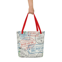 Load image into Gallery viewer, TRAVEL All-Over Print Large Tote Bag