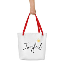 Load image into Gallery viewer, JOYFUL All-Over Print Large Tote Bag