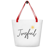 Load image into Gallery viewer, JOYFUL All-Over Print Large Tote Bag