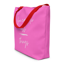 Load image into Gallery viewer, YOU CAN DO ALL THINGS All-Over Print Large Tote Bag