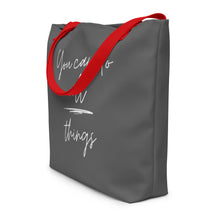 Load image into Gallery viewer, YOU CAN DO ALL THINGS All-Over Print Large Tote Bag