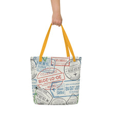 Load image into Gallery viewer, TRAVEL All-Over Print Large Tote Bag