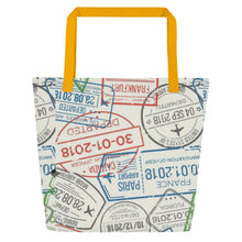 Load image into Gallery viewer, TRAVEL All-Over Print Large Tote Bag