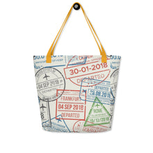 Load image into Gallery viewer, TRAVEL All-Over Print Large Tote Bag