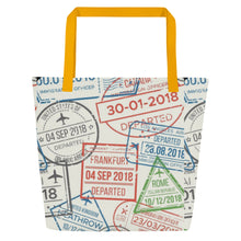 Load image into Gallery viewer, TRAVEL All-Over Print Large Tote Bag