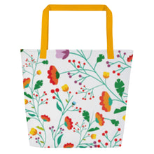 Load image into Gallery viewer, FIELD OF FLOWERS All-Over Print Large Tote Bag