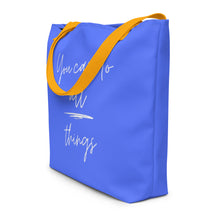 Load image into Gallery viewer, YOU CAN DO ALL THINGS All-Over Print Large Tote Bag