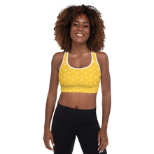 Load image into Gallery viewer, GOLD STARS Padded Sports Bra
