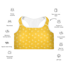 Load image into Gallery viewer, GOLD STARS Padded Sports Bra