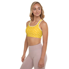 Load image into Gallery viewer, GOLD STARS Padded Sports Bra