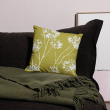 Load image into Gallery viewer, COASTAL Moss Green Floral Pillow