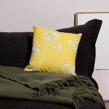 Load image into Gallery viewer, COASTAL Yellow Floral Premium Pillow