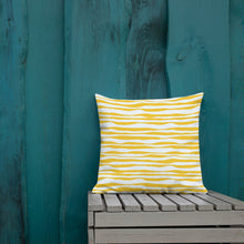 Load image into Gallery viewer, Golden Sunbeams Geo Waves Pillow