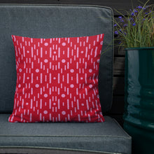 Load image into Gallery viewer, Pink on Red Modern Curve Pillow