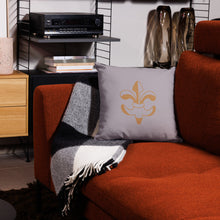 Load image into Gallery viewer, De Lis Grey Pillow