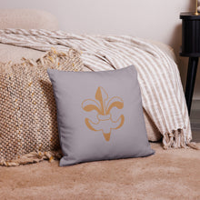 Load image into Gallery viewer, De Lis Grey Pillow