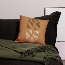 Load image into Gallery viewer, Metro Modern Cognac Pillow