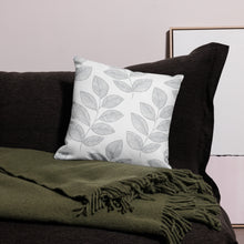 Load image into Gallery viewer, Gray Leaves Pillow