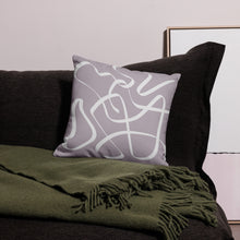 Load image into Gallery viewer, Modern Art Gray And White Fusion Pillow