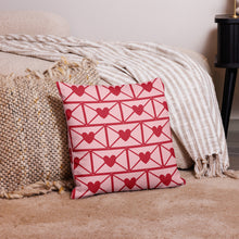 Load image into Gallery viewer, Love Letters Red Print Pillow