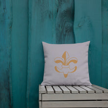 Load image into Gallery viewer, De Lis Grey Pillow