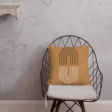 Load image into Gallery viewer, Metro Modern Cognac Pillow