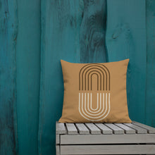 Load image into Gallery viewer, Metro Modern Cognac Pillow