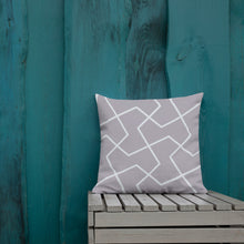 Load image into Gallery viewer, Modern Gray Geometric Print Pillow