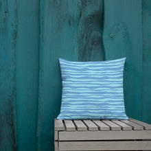 Load image into Gallery viewer, Ocean Blue Geo Waves Pillow