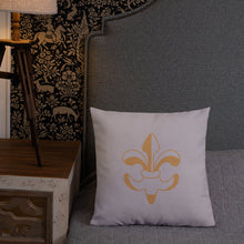 Load image into Gallery viewer, De Lis Grey Pillow