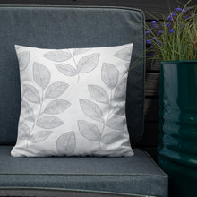 Load image into Gallery viewer, Gray Leaves Pillow