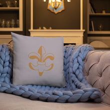 Load image into Gallery viewer, De Lis Grey Pillow