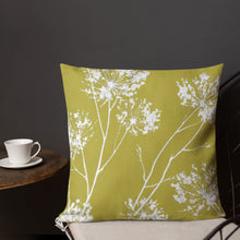 Load image into Gallery viewer, COASTAL Moss Green Floral Pillow