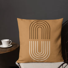 Load image into Gallery viewer, Metro Modern Cognac Pillow
