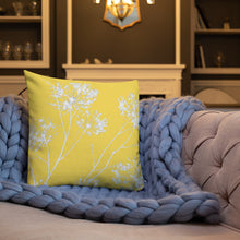 Load image into Gallery viewer, COASTAL Yellow Floral Premium Pillow