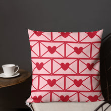 Load image into Gallery viewer, Love Letters Red Print Pillow